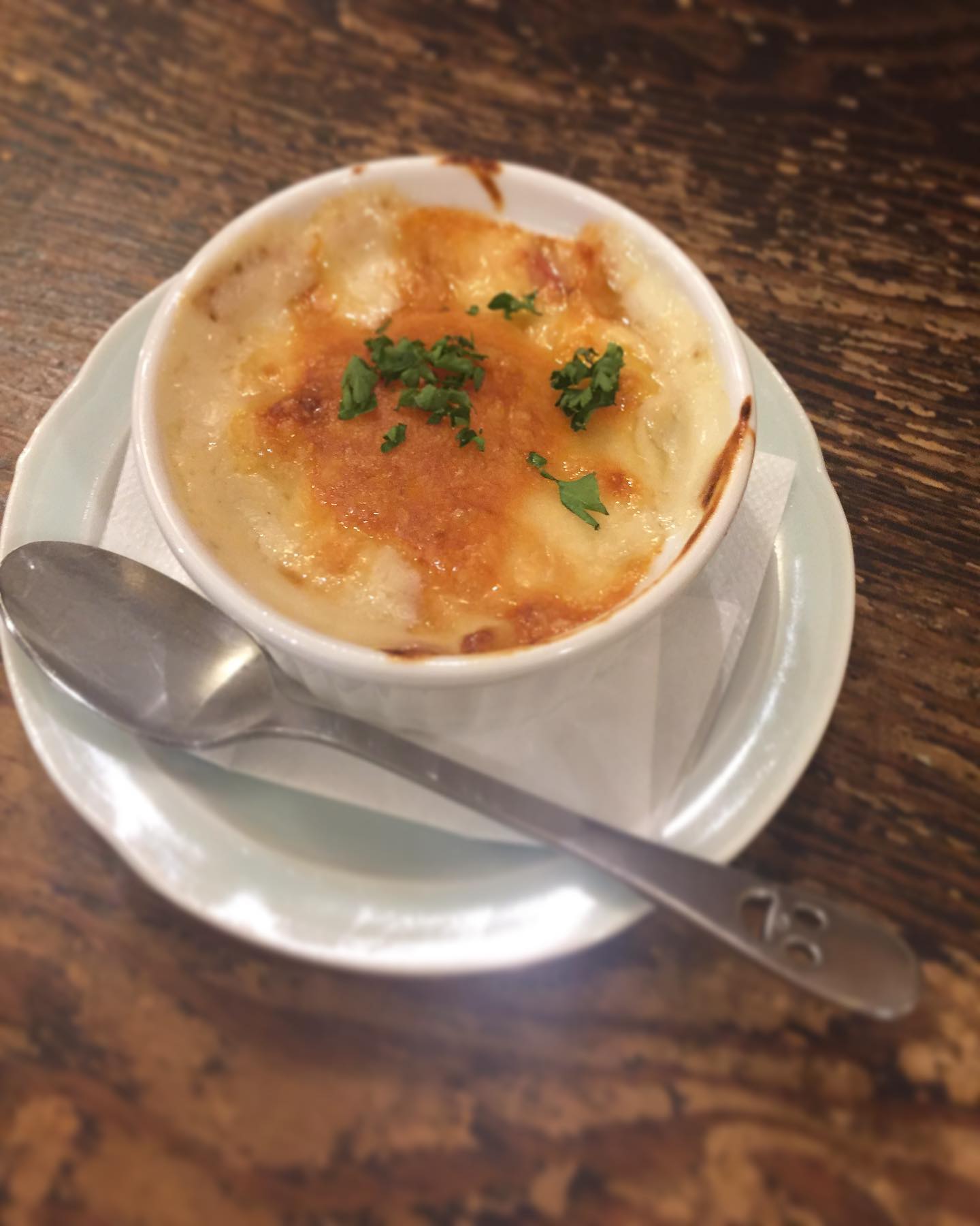 カリフラワーとベーコンのゴルゴンゾーラミニグラタン、あっという間でした。。