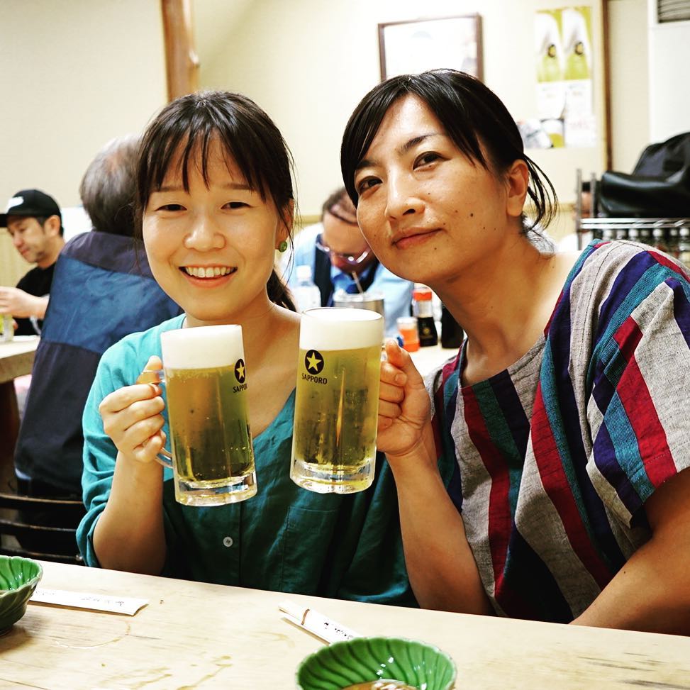 元スタッフにゃんさんと5時からインドカレー屋さんで飲んだ後の、オヤジな飲み屋でまた乾杯！（笑）