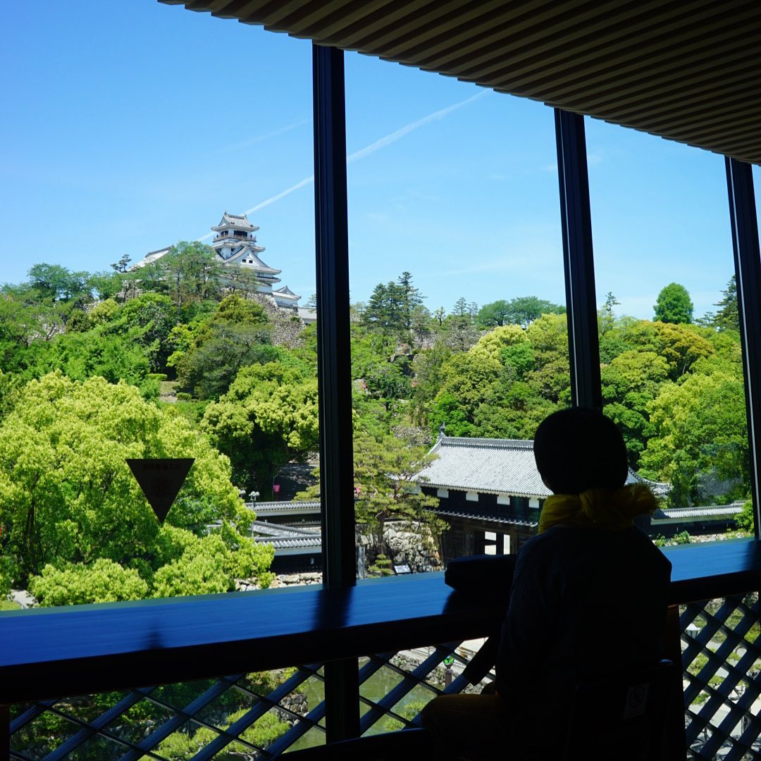 いや、色々勉強になりました博物館！とこれからいよいよ高知城！飛行機雲もいい感じ（お）