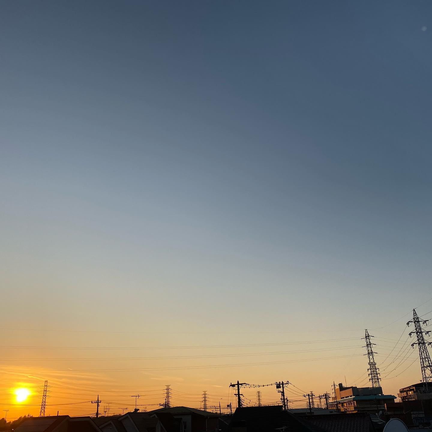 いいお天気は今年最後の定休日…って、すでに日暮れの時間だけれども（苦笑）。