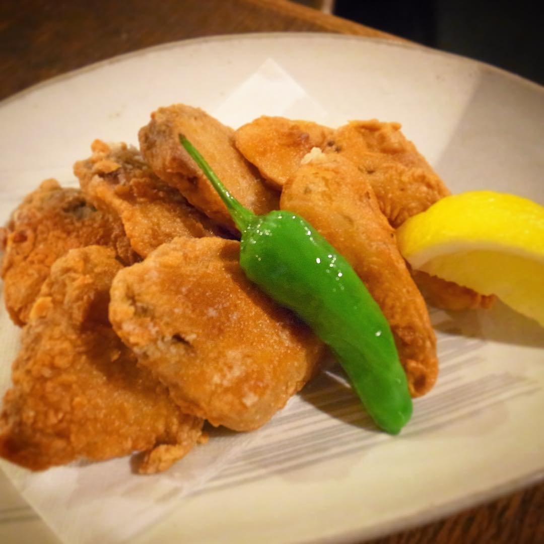 さらに今夜のおススメお魚メニューは7年ぶり！「かつおと長芋のからししょうゆ揚げ」！しっかり下味つけて揚げた変わり竜田揚げ！ワタクシ今夜はコレでビールをいただきたい！（笑）（お）